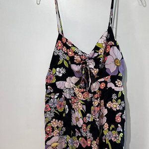 Black Flower Jumpsuit/Romper
